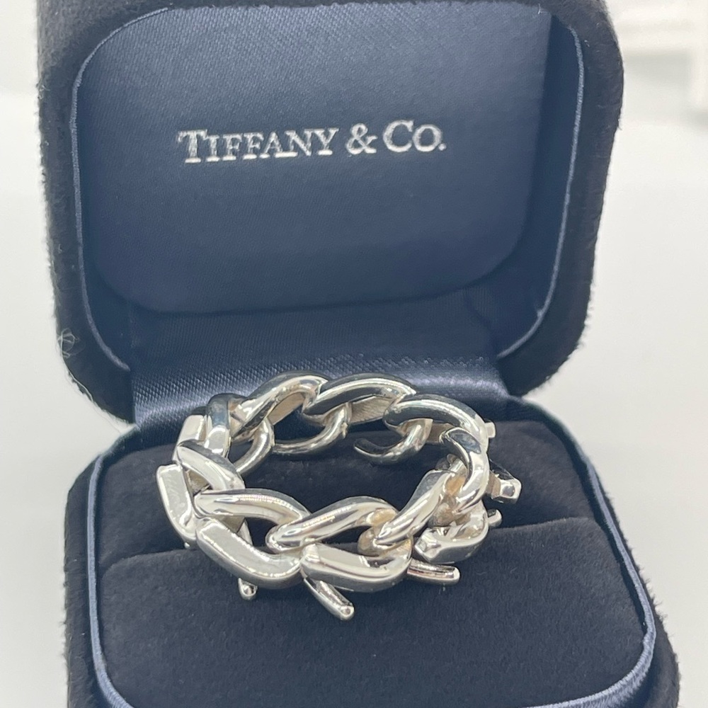Tiffany & Co. Silver Link Ring - Picture 10 of 16